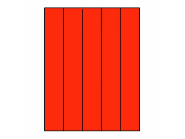 Laser Label Sheet, 8-1/2' x 11' Laser Finish, Fluorescent Red Flat Sheet and Pre-Die Cut Labels (Box of 100)