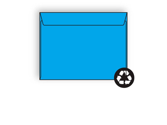Open Side Booklet Envelopes, 6' x 9', 24#, Recycled, Brightly Colored Blue, Acid Free, Side Seams (Box of 500)