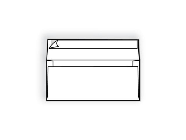 #10 Regular Business Envelopes, 4-1/8' x 9-1/2' White, 92% Brightness, No Window, 2' Square Flap Down (Box of 500)