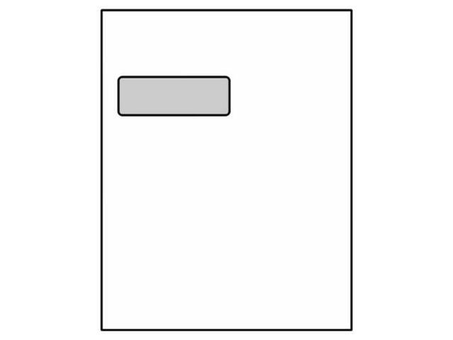 Poly Window Open End Catalog Envelopes, 9' x 11-1/2', 28#, White, Center Seam (Box of 500)