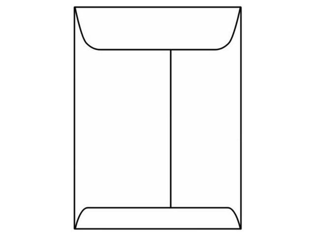 Open End Catalog Envelopes, 11-1/2' x 14-1/2', 32#, White Kraft, Center Seam (Box of 500)