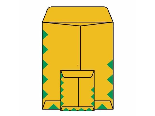 Open End First Class Catalog Envelopes, 10' x 13', 28#, 1st Class Green Diamond Border, Tan / Brown Kraft, 'First Class Mail' on Face