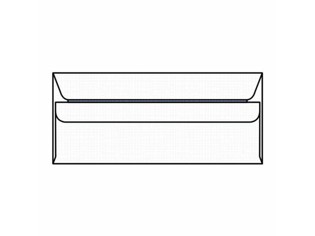 #10 Flip-Stik Envelopes, 4-1/8' x 9-1/2', 24# White, Side Seam with Blue Inside Tint and Pres-Stik (Box of 500)