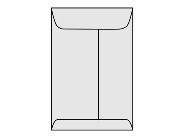 Open End Catalog Envelopes, 6-1/2' x 9-1/2', 28#, Gray Kraft, Center Seam (Box of 500)