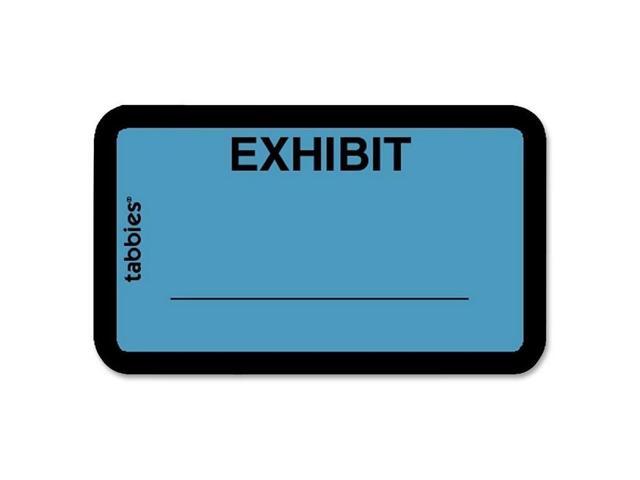 Tabbies Legal Exhibit Labels 'Exhibit' 1-5/8'x1' 252/PK Blue 58091