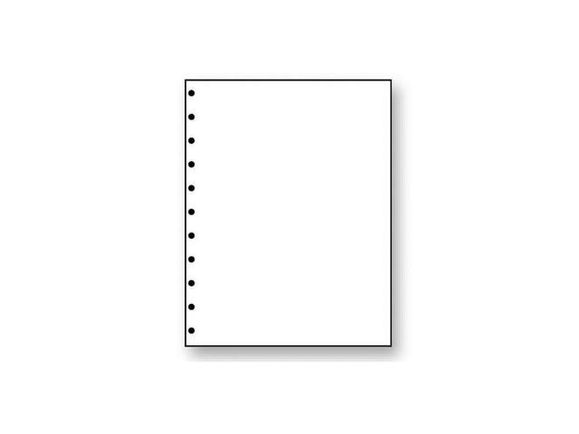 8-1/2'' x 11' Laser Cut Sheet, 20# White Stock, 11 Hole Velobind Punch (Carton of 2500)