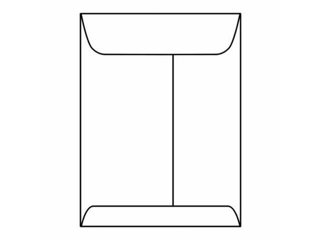 Open End Catalog Envelopes, 7-1/2' x 10-1/2', 28#, White Kraft, Center Seam (Box of 500)