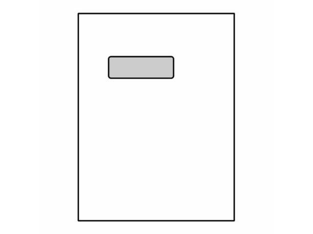 Poly Window Open End Catalog Envelopes, 9' x 12', 28#, White, Center Seam (Box of 500)