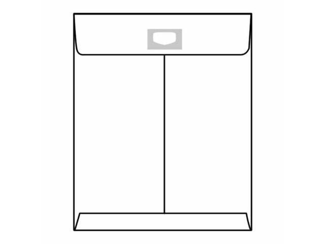 Open End Catalog Envelopes, 10' x 13', 28#, White Kraft, Center Seam, Multi-Tak Seal (Box of 500)