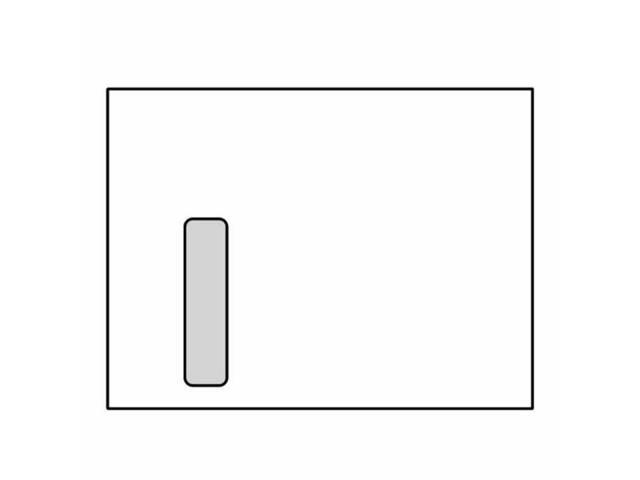 Poly Window Open Side Booklet Envelopes, 9' x 12', 28#, White, Side Seams, Vertical Window (Box of 500)