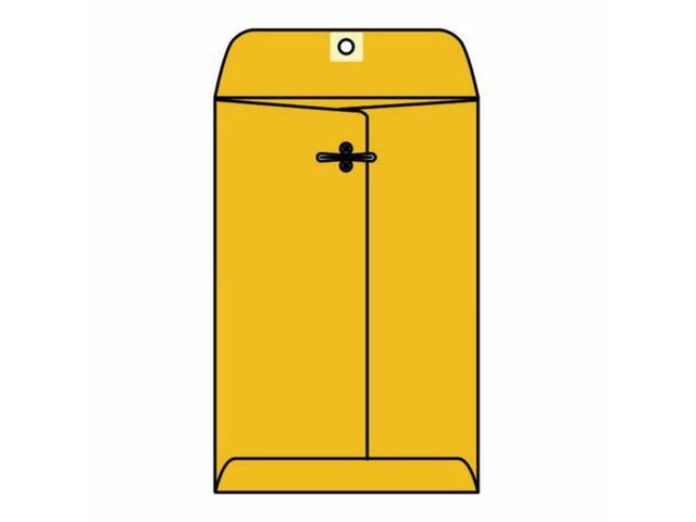 #63 Open End Statesman Clasp Catalog Envelopes, 6-1/2' x 9-1/2' 28# Recycled Tan / Brown Kraft, Metal Clasp (Box of 100)