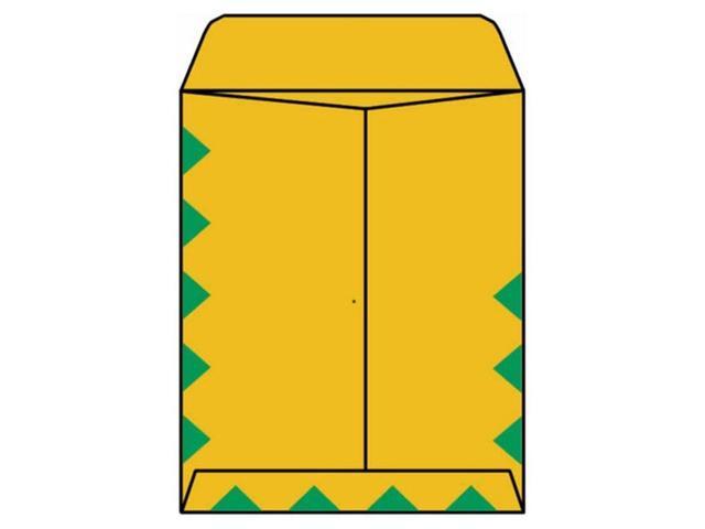 Open End First Class Catalog Envelopes, 10' x 13', 28#, First Class Green Diamond Border, 'First Class Mail' on Face, Pres-Stik Seal (