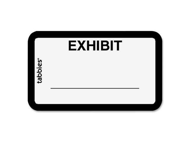 Tabbies Tabbies Color-coded Exhibit Labels 1.62' Width x 1' Length - 252 / Pack - White
