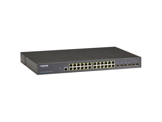 Black LPB2826A Box PoE+ Gigabit Managed Switch Eco, 26-Port