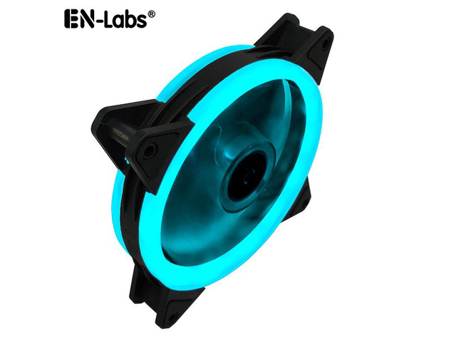 EnLabs Solar Eclipse Serial 12CM Light Loop PC Computer 16dB Ultra Silent 4pin+3pin Case Fan w/ Anti-Vibration Rubber Pads,120x120x25mm Case Fan w/...