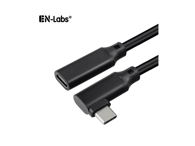 EnLabs USB10GCMF20CM90 USB Type C Male to Female Adapter,USB-C USB 3.1 Type-C Right & Left Angled 90 Degree 4K@60Hz UHD with Audio/5A/10Gbps...