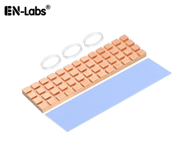 M.2 2280 Pure Copper Heatsink with Thermal Conductive Adhesive for Cooling M.2 NVMe / NGFF SSD Radiator, Suitable for Computer Laptop M2 Solid...