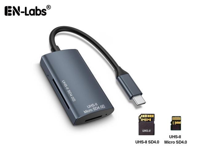 USB-C SD 4.0 UHS-2 Card Reader,2-in-1 UHS2 SD / TF Memory Slot Card Reader, for SDXC, SDHC, SD, MMC, RS-MMC, Micro SDXC, Micro SD, Micro SDHC Card,.