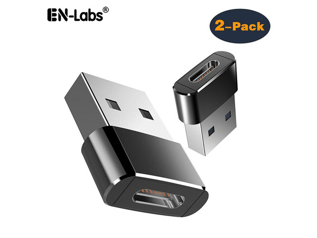 USB 2.0 Male to USB Type C Female OTG Adapter Converter Type-C Cable Adapter For Samsung Galaxy s8 s9 USB-C Data Charger - 2 Pack