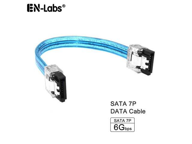 6 inch SATA3 SATA III 6Gb/s Serial ATA DATA cable w/ latch Locking for Hard Drive Disk HDD / SSD - UV Blue