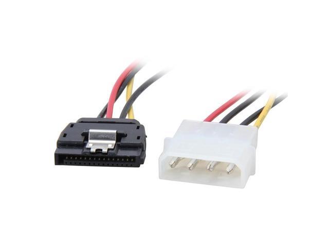 8 inches Molex 4-pins LP4 Male to SATA 15-pins with locking latch Power Adapter Converter Cable Cord for ATX 12V/5V SATA Device CD-ROM,Hard Disk...