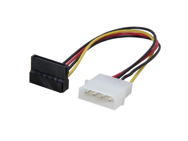 8 inches Molex 4-pins LP4 Male to SATA 15-pins (90 degree)Power Adapter Converter Cable Cord for ATX 12V/5V SATA Device CD-ROM,Hard Disk Drive HDD/SSD