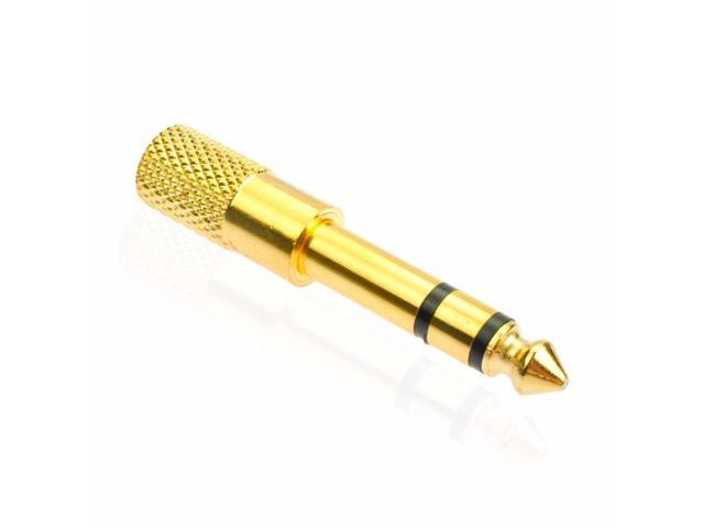 New 1pc Gold plated 6.35mm 1/4'Male plug to 3.5mm 1/8'Female Jack Stereo Headphone Audio Adapter, TRS 6.35 to 3.5 converter