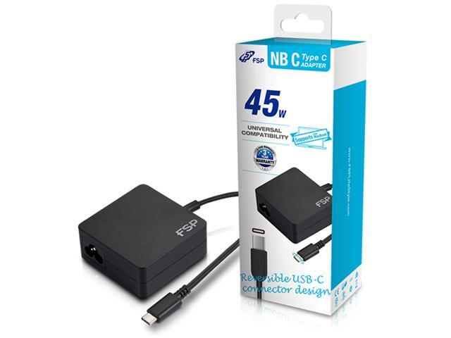 FSP USB-C PD Power Delivery 45W Laptop Adapter for Macbook (Pro), HP, DELL, LENOVO, Type C USB Fast Charger for Samsung Galaxy, Google Pixel,.