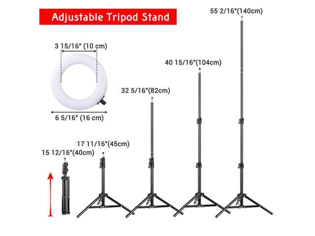 Yescom 7' RGB Dual LED Ring Light with Stand Mirror Phone Holder for Makeup Selfie Vlog
