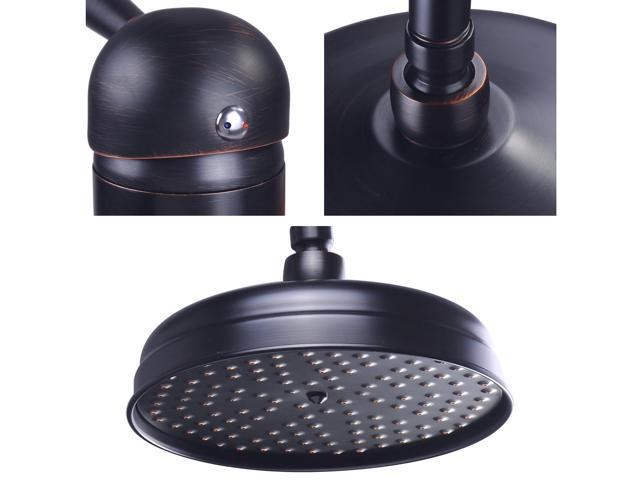 8' Wall Mounted Rain Shower Head Rainfall Faucet Bathroom Lavatory Home CUPC ORB
