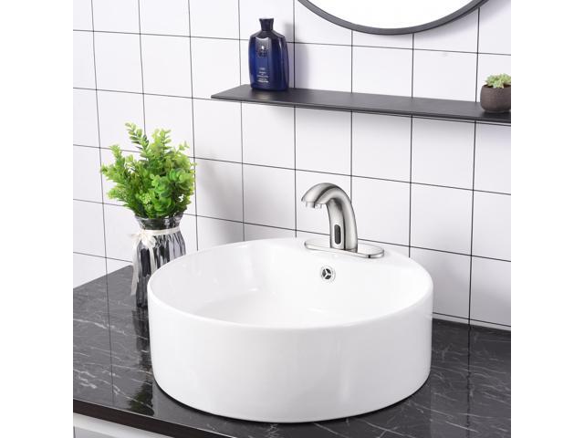 Aquaterior 5' Touchless Bathroom Sink Faucet with Cover Plate Control Box 6 Pack