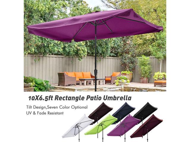 Photos - Other household accessories YescomUSA 10x6.5ft Aluminum Outdoor Patio Umbrella w/ Valance Sunshade Crank Tilt Ma 