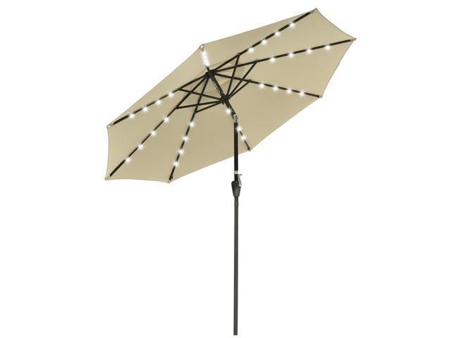 Photos - Other household accessories YescomUSA 9' Outdoor Patio Aluminium Umbrella 32 Solar Powered LED Crank Tilt UV30+ 