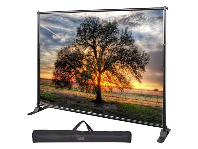 Large Tube 8x10 Step and Repeat Backdrop Telescopic Banner Stand Adjustable