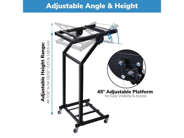 16U 19' Rack Mount Mixer Stand Studio Cart Stage Amp Adjustable Stage Party Show
