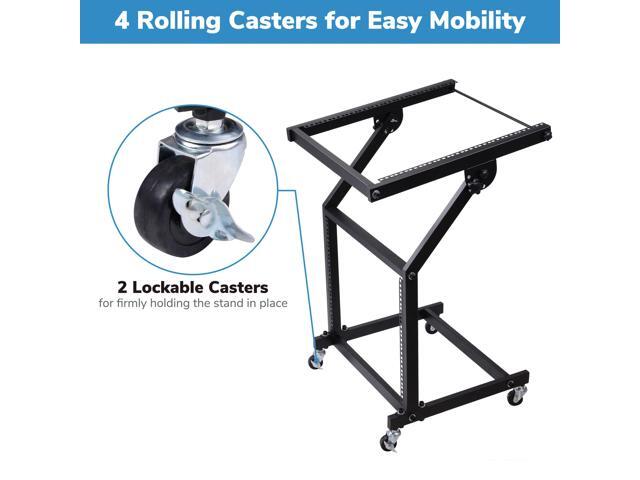 9U DJ Mixer Stand Rack Mount Stage Cart Music Equipment Studio Party Show