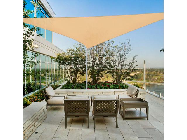 Yescom 22 Ft 97% UV Block Triangle Sun Shade Sail Canopy Outdoor Patio Pool Cover Net