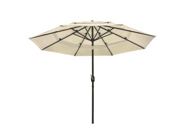 Photos - Other household accessories YescomUSA Yescom 10 Ft 3 Tier Patio Umbrella with Crank Handle Push to Tilt Outdoor 