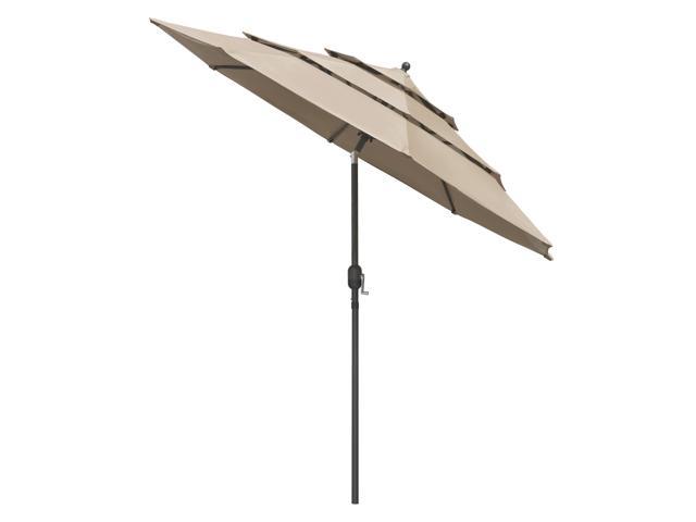 Photos - Other household accessories YescomUSA Yescom 10 Ft 3 Tier Patio Umbrella with Crank Handle Push to Tilt Aluminum 