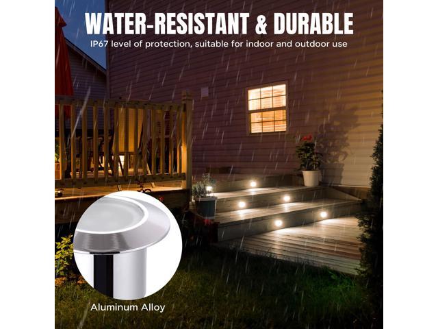 10pcs LED Deck Light Hotel Garden Outdoor Romantic Beauty Stair Lamp Cool White