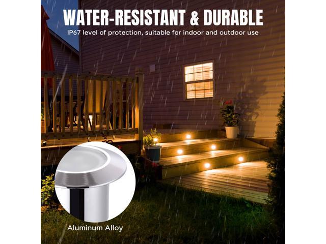 15pcs LED Deck Light Garden Mall Stair Yard Landscape Warm White Lamp Waterproof