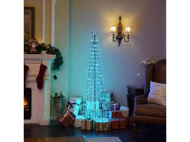 5 Ft Cone Christmas Tree with Light 240 LED Bluetooth APP Control Decoration