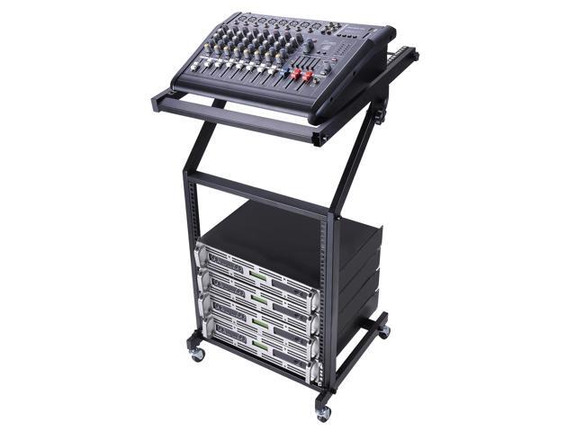 12U 19' Rack Mount Mixer Stand Studio Cart Stage Amp Adjustable Music Party Show