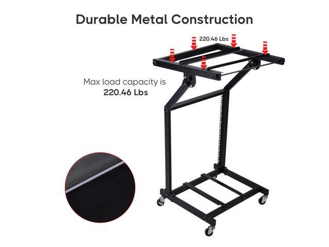 19' 12U Rack Mount DJ Mixer Stand Studio Equipment Cart Stage Music Party Show