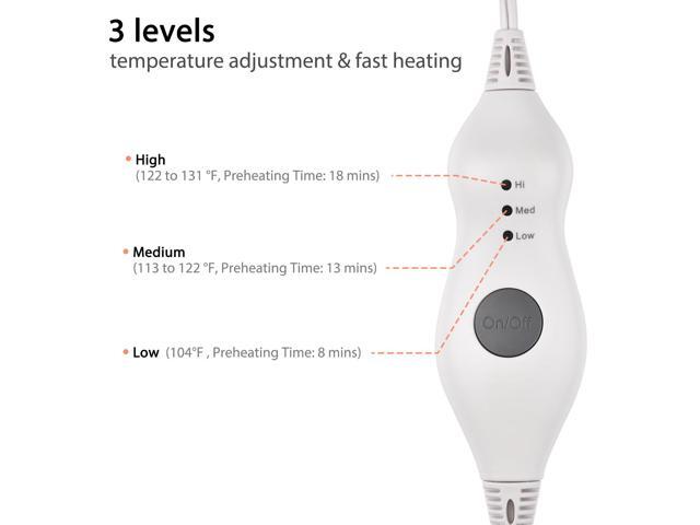 2 Packs Electric Heated Foot Warmer Unisex Winter Foot Heating Pad Auto Shut Off