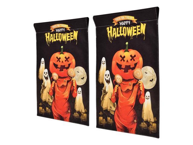 12'x18' Halloween Garden Flag Full Moon Ghost Pumpkin Jack O Lantern Yard 2 Pcs 2025