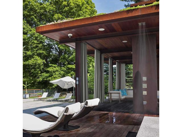 Yescom 54'x120' Outdoor Curtain Drape Tab Top UV30+ Patio Pergola Backyard 2 Piece