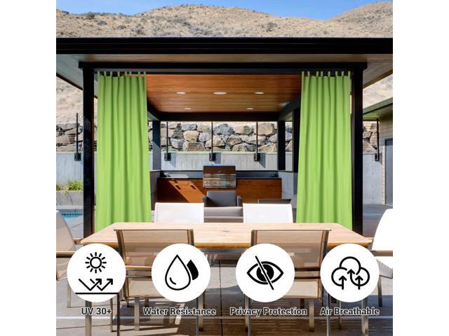Yescom 54'x108' Outdoor Privacy Curtain Panel Tab Top UV30+ Porch Pergola Deck 4 Piece
