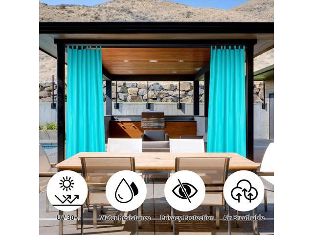 Yescom 54'x120' Outdoor Curtain Panel Tab Top UV30+ Patio Pergola Porch Deck 2 Piece
