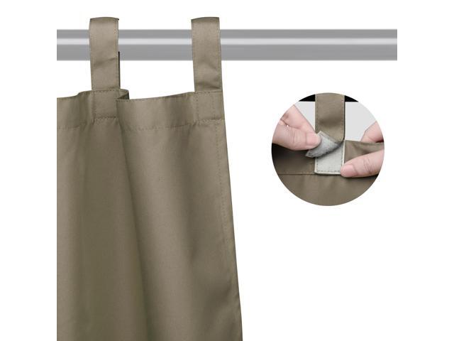 Yescom 54'x108' Outdoor Privacy Curtain Panel Tab Top UV30+ Patio Lanai Pergola 8 Piece